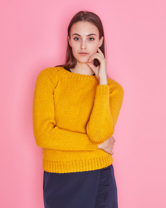 "Autumn Breeze Sweater" - Sweater Knitting Pattern in Paintbox Yarns Simply Chunky