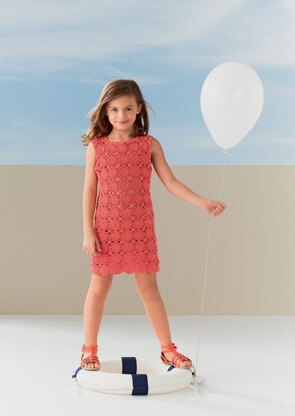 Girl's Dress in Bergere de France Coton Fifty - 42720