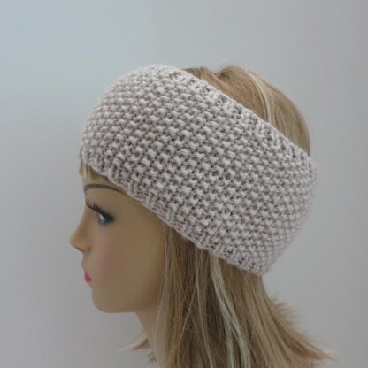 Headband Ear Warmer Classy Moss Stitch