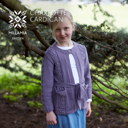 Charlotte Cardigan - Knitting Pattern for Girls in MillaMia Naturally Soft Merino