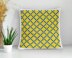 Golden Mosaic Seville Tiles Square Pillow Mini C2C Crochet Pattern