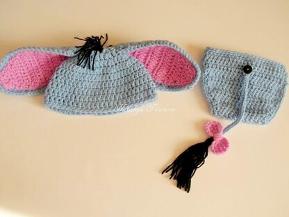 Donkey Baby Hat and Diaper Cover