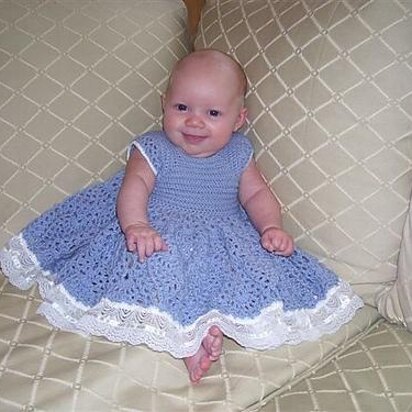 Primrose Crochet Baby Dress Pattern - Adorecrea.com