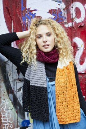 Pelham Bay Shawl in Lion Brand Touch of Merino - L80112 - Downloadable PDF