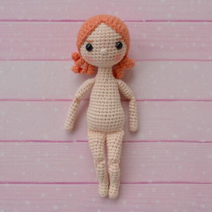 Two sweet crochet play dolls