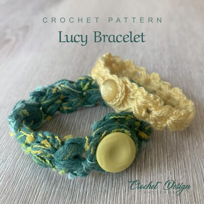 Crochet Lucy bracelet crochet pdf pattern for beginners / Crochet Cuff boho style