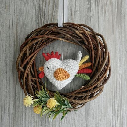 Crochet chicken and rooster toy Amigurumi pattern chick Crochet ornament Easter decorations