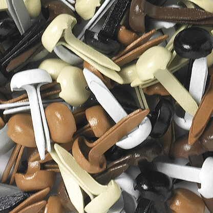 Doodlebug Mini Brads .125" 100/Pkg - Neutral