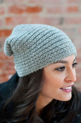 Button Flap Hat in Plymouth Yarn Homestead - F554 - Downloadable PDF