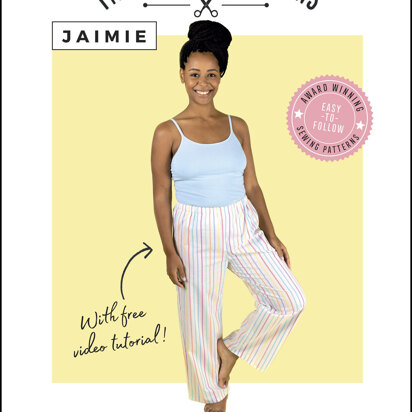 Tilly And The Buttons Jaimie Pyjama Bottoms Butterflies Blue Project Pack