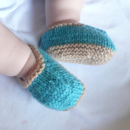 Terrific Turquoise and Lacy Lime Baby Shoes