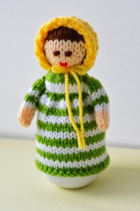 Victorian Doll Egg Cosy Knitting Pattern - Doll Knitting Pattern