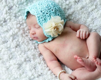 Lacy Shells Baby Bonnet