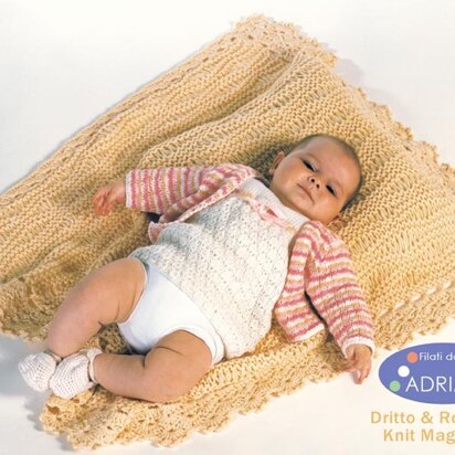 Sofia Set with Blanket in Adriafil Azzurra, Merino, Avantgarde & Regina - Downloadable PDF