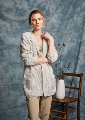 Beets Cardigan in Rowan Denim Revive - ZB298-00002-FR  - Downloadable PDF