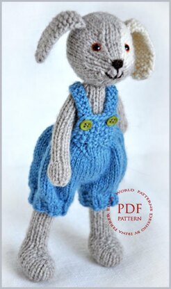 Sweet knitted puppy dog Buster