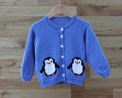 P183 Piper the Penguin Cardigan