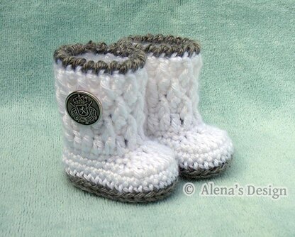 Silver Button Boots for 18” Doll