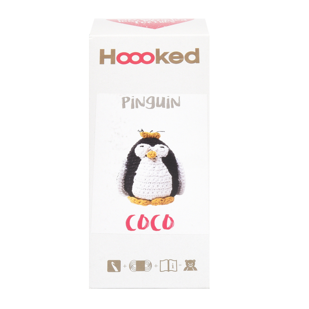 Hoooked DIY Crochet Kit Penguin Coco Eco Barbante - view 2