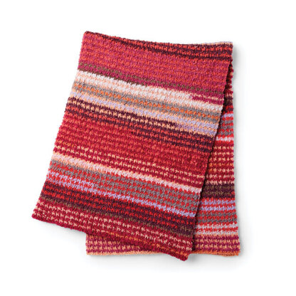 Striping Houndstooth Crochet Blanket in Bernat Blanket Breezy - Downloadable PDF