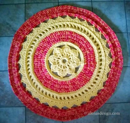 Round Floral Rug