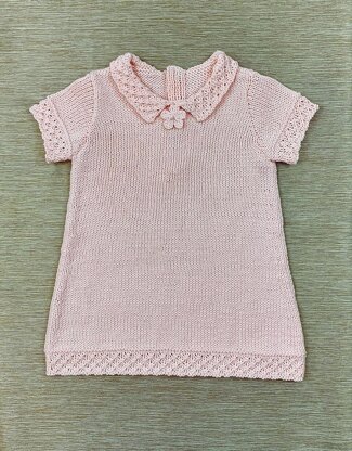 Baby Dress with Star Stitch Borders