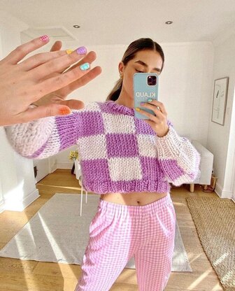 Klaudia Checkered Jumper