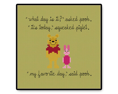 Pooh and Piglet - PDF Cross Stitch Pattern