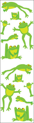 Mrs. Grossman's Stickers - Playful Frogs
