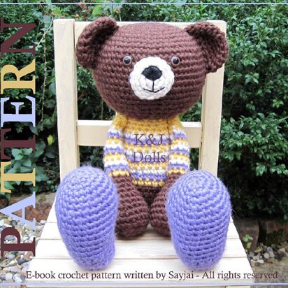 Huggy Bear Amigurumi Crochet Pattern