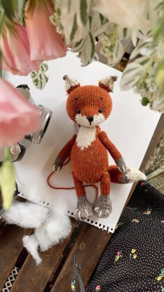 Knitting Toy Pattern - Mister Baby Fox