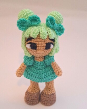 Green Rainbow Crochet Doll 3 Levels in 1