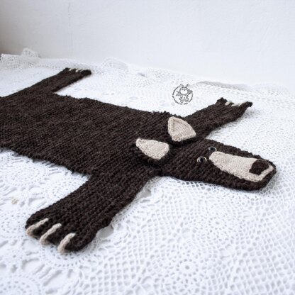 Bear rug (mat) for doll