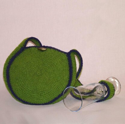 Melon Ball Felted Crochet Purse