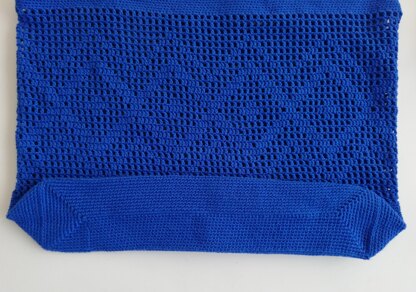 Blue Mesh Tote Bag