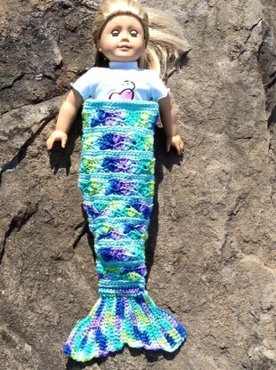 18 inch Doll Be a Mermaid Blanket