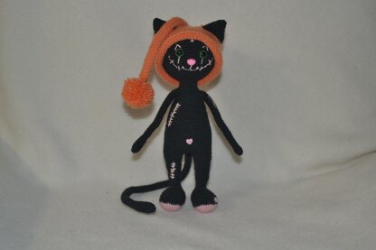 Amigurumi Black cat doll