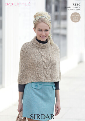 Toffolo Cape in Sirdar Bouffle - 7386 - Downloadable PDF