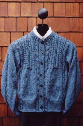 MS 145 Cabled Yoke Cardigan