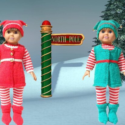 Santa's Elves, Knitting Patterns fit American Girl and other 18-Inch Dolls