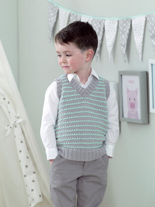 Bo Peep Charming Chap Slipover & Sweater in West Yorkshire Spinners - DBP0117 - Downloadable PDF