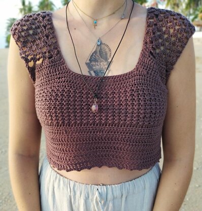 Preeda Crop Top Crochet pattern by Bloodimaryart | LoveCrafts