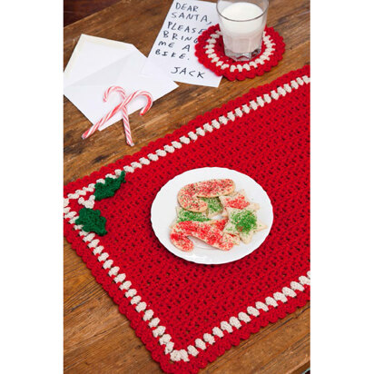 Holiday Placemat Set in Red Heart Holiday- LW2636EN