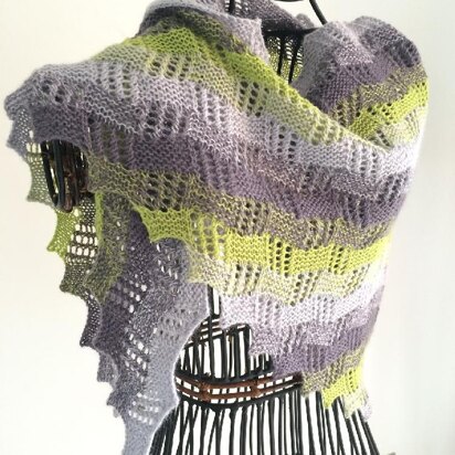 Go with the Flow Shawl - knitting pattern