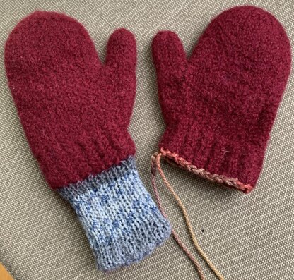 Double Cuff Felted Mittens Knitting Pattern – A Wrinkle in Thyme Farm