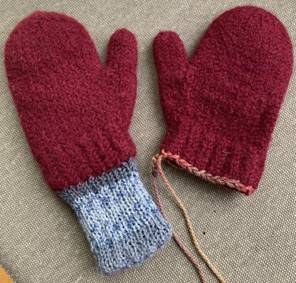 Felted Mittens with Liner