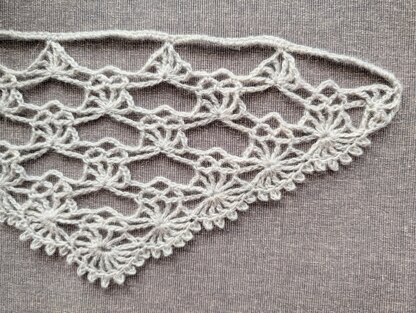 Triangle Shawl Crochet Chart PDF + Border #53