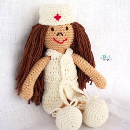 Free Crochet Pattern Nurse Doll Amigurumi