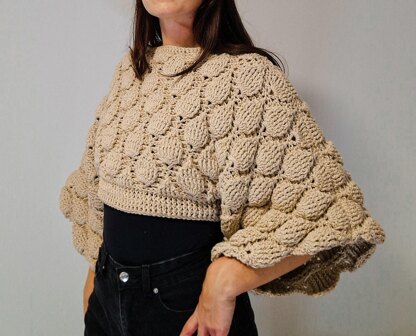 Figs Crochet Oversized Crop Sweater