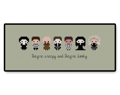 The Addams Family Bite Size - PDF Cross Stitch Pattern